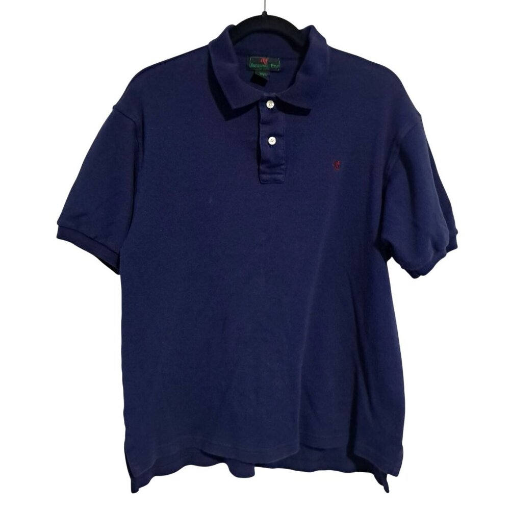 Abercrombie & Fitch Shirt Mens L‎ Navy Blue Polo Preppy Golf Vintage 80s 90s